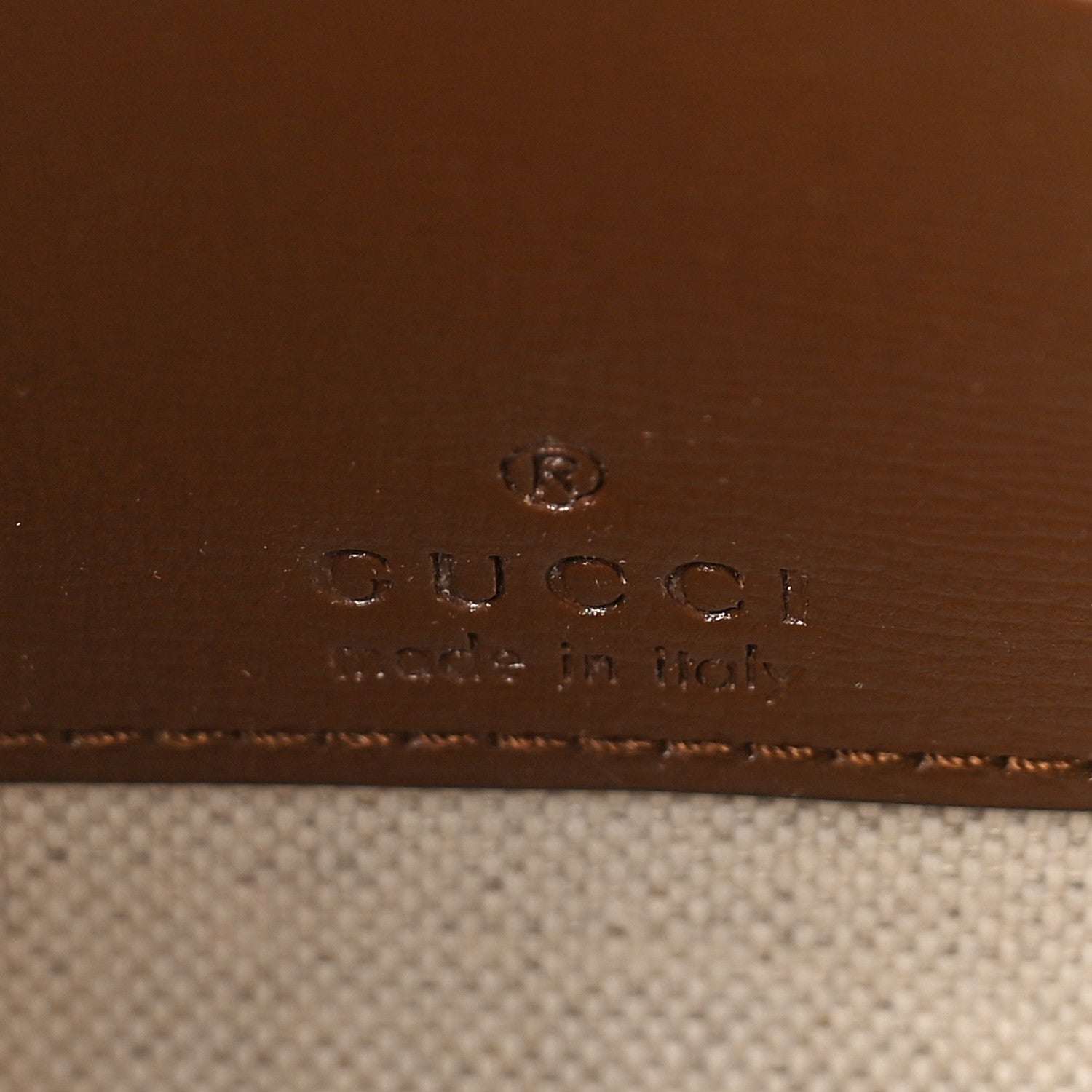 Gucci GG Supreme Monogram Azalea Calfskin Small Retro Interlocking G Wristlet Messenger Bag Beige Ebony Brown Sugar 6 of 8