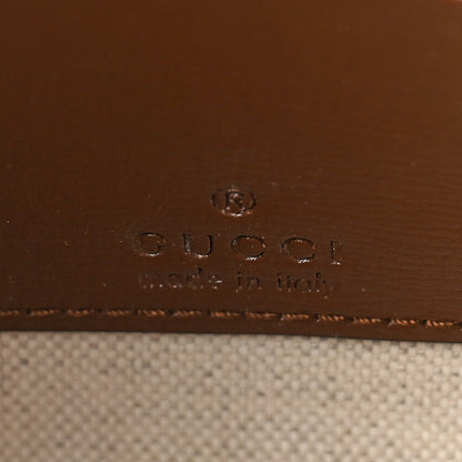 Gucci GG Supreme Monogram Azalea Calfskin Small Retro Interlocking G Wristlet Messenger Bag Beige Ebony Brown Sugar 6 of 8