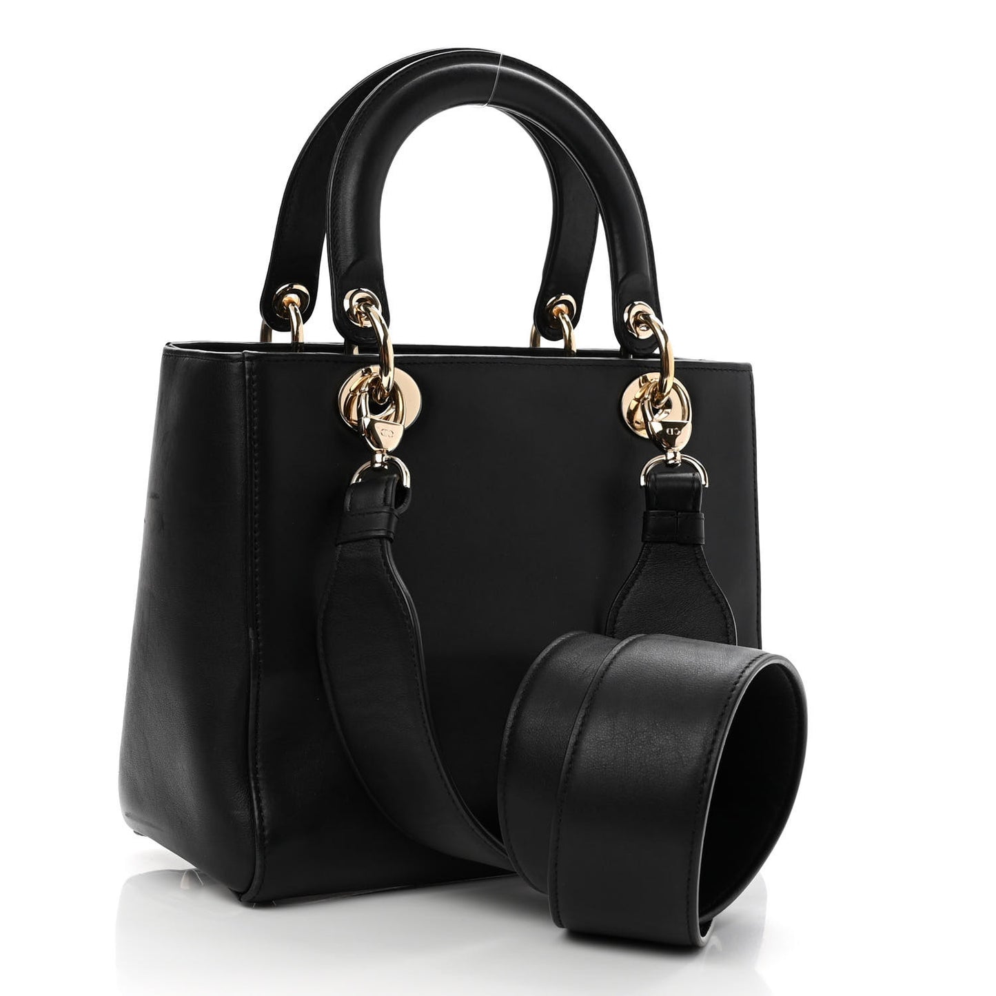 Calfskin Niki De Saint Phalle Heart Medium Supple Lady Dior Black