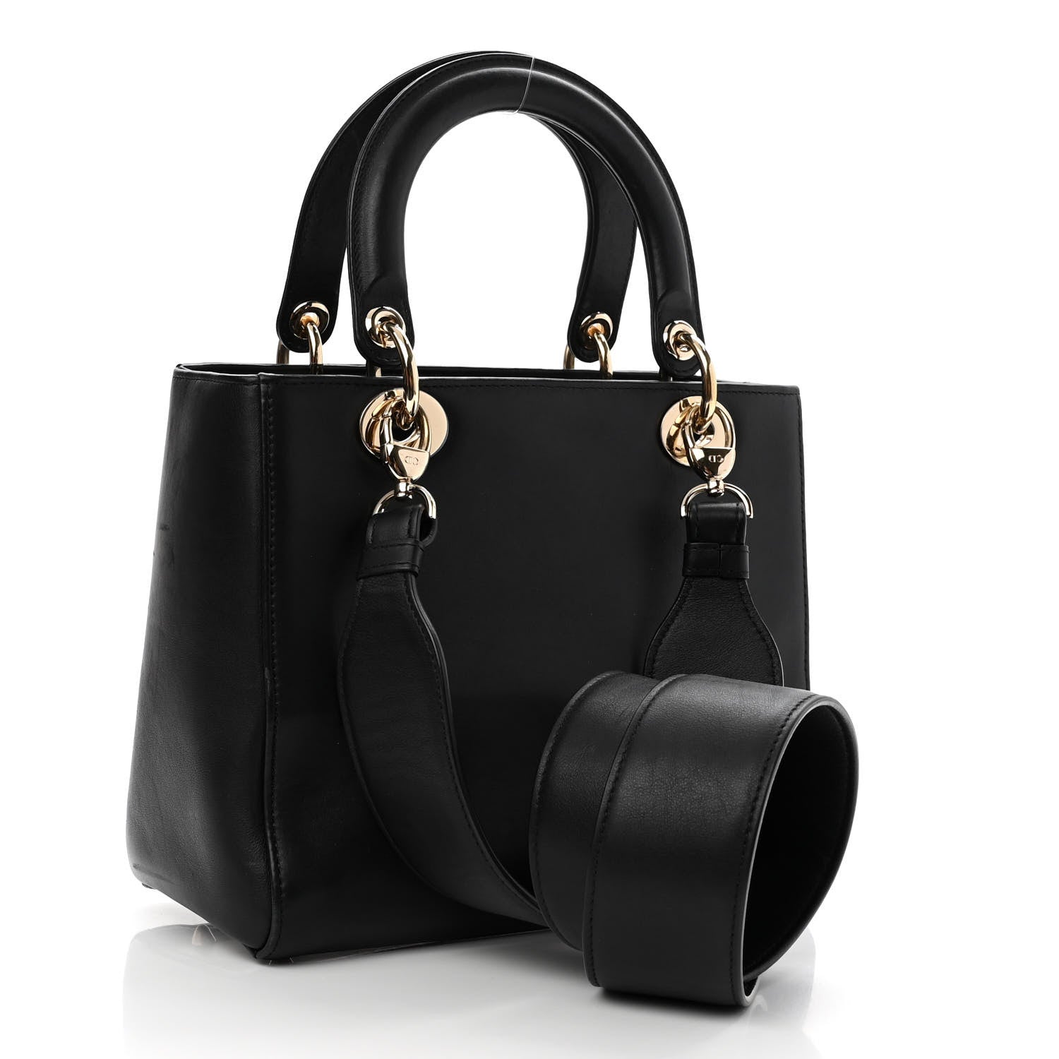 Christian Dior Calfskin Niki De Saint Phalle Heart Medium Supple Lady Dior Black 3 of 12