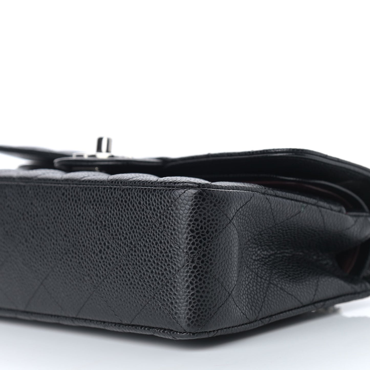 Caviar Quilted Small Double Flap Black
