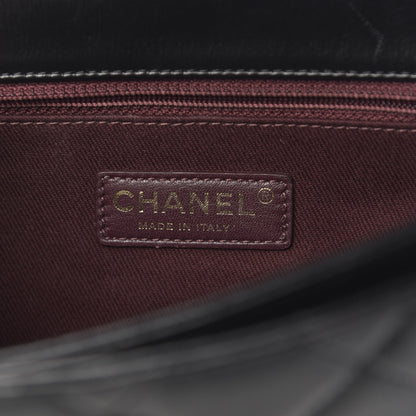 Chanel Glazed Calfskin Quilted Medium Perfect Edge Flap Black 6 of 13