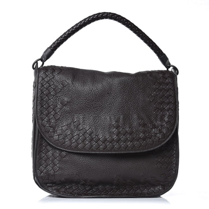 Bottega Veneta Cervo Deerskin Medium Flap Shoulder Bag Ebano 1 of 6
