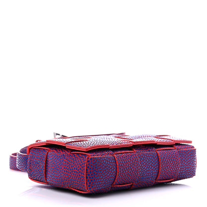 Bottega Veneta Calfskin Maxi Intrecciato Cassette Crossbody Bag Navy Red 3 of 6
