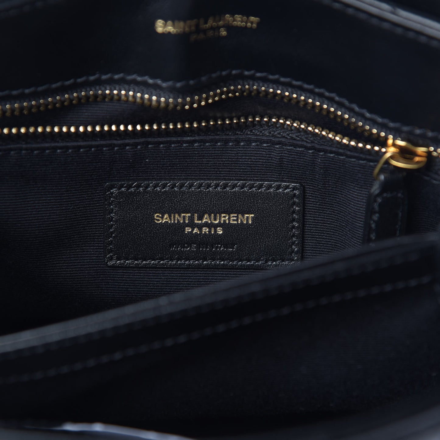 Calfskin Y Quilted Monogram Toy Loulou Crossbody Bag Black