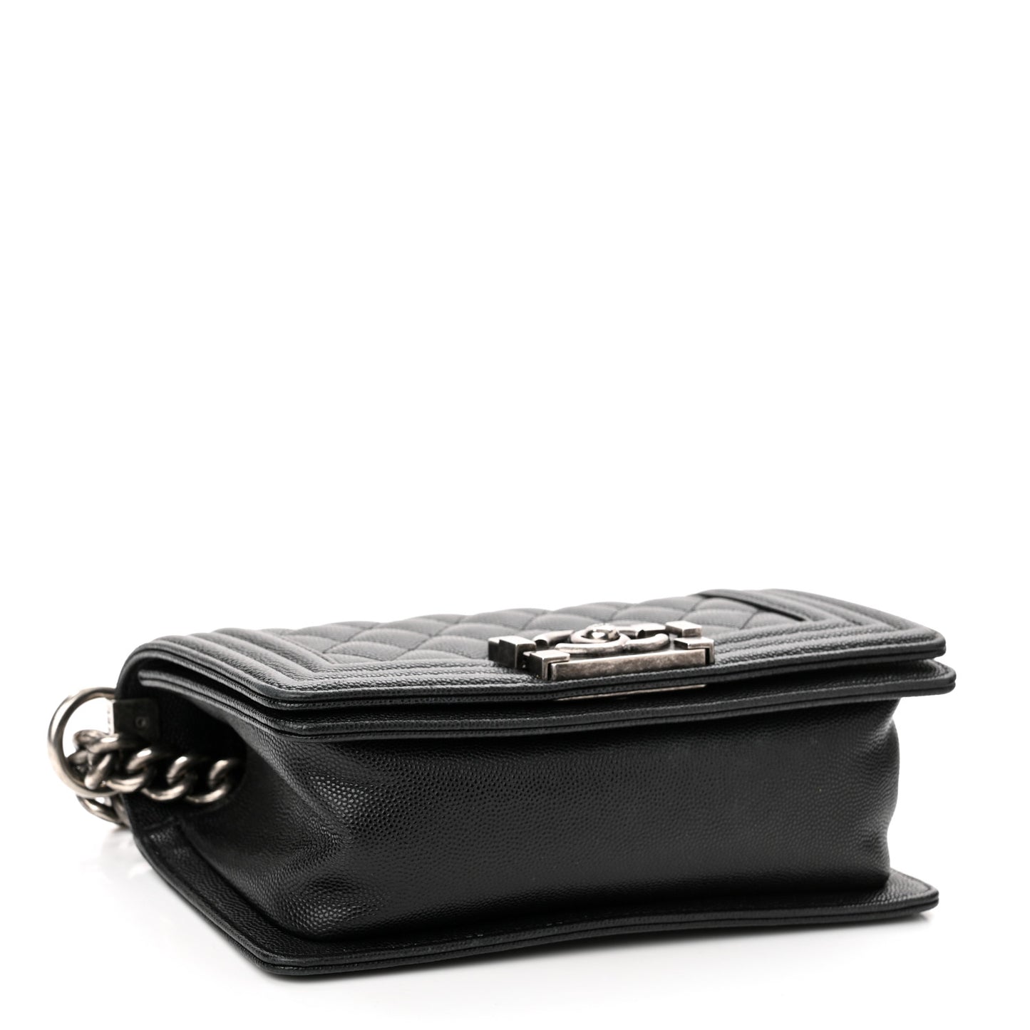 Caviar Quilted Small Boy Flap Black