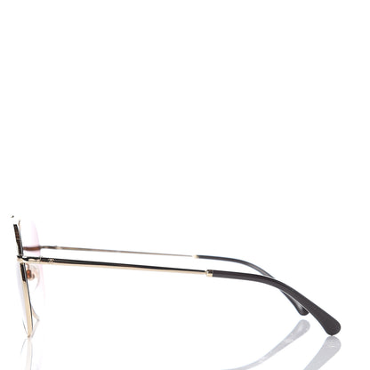 Chanel Aviator Metallic Pilot Sunglasses 4231 Gold 3 of 9