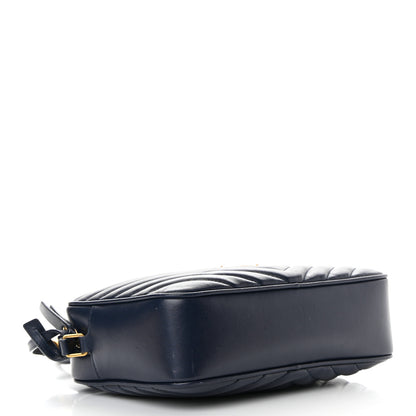 Saint Laurent Calfskin Matelasse Monogram Lou Camera Bag Deep Marine 4 of 12
