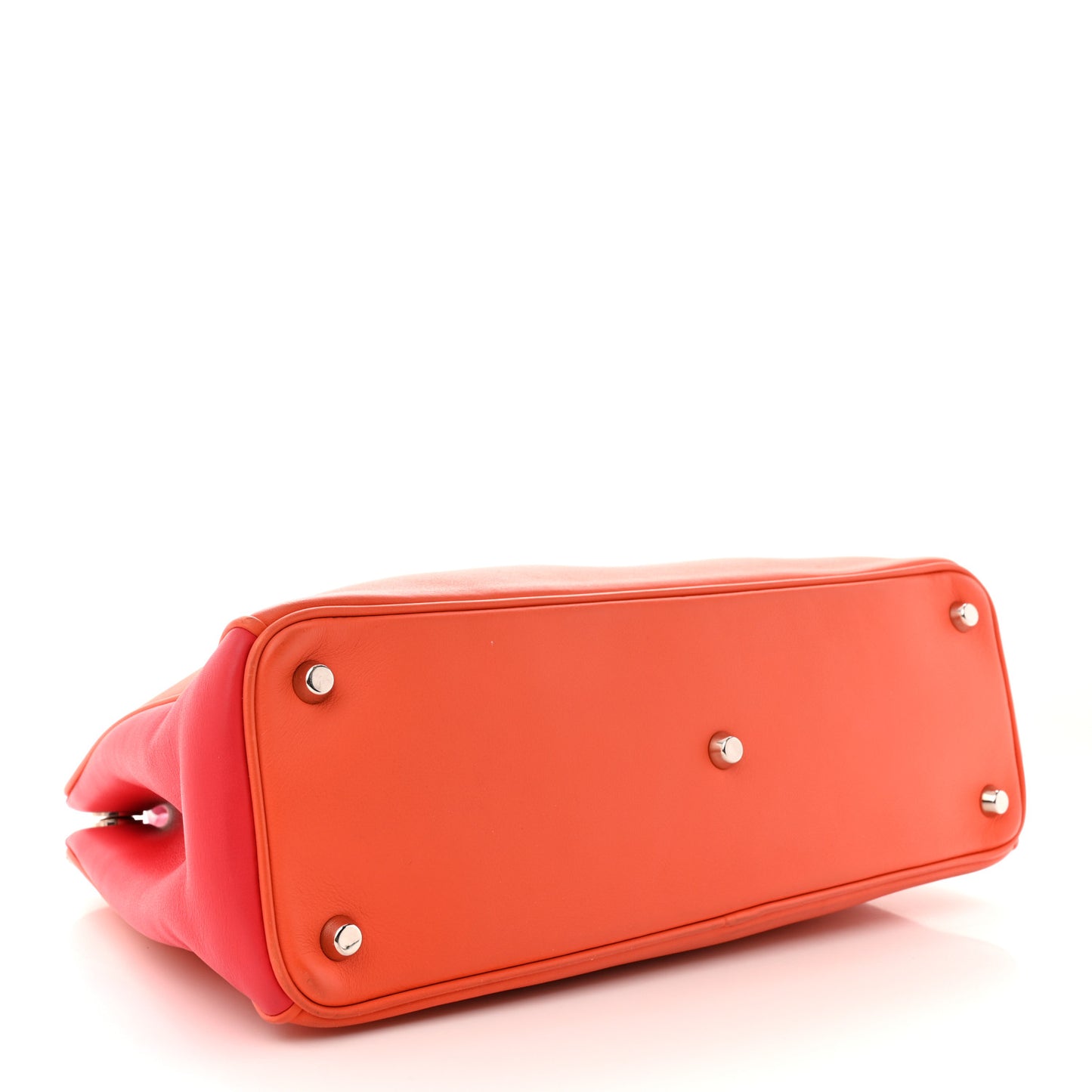 Smooth Calfskin Medium Tri-Color Diorissimo Tote Orange Fuchsia Red