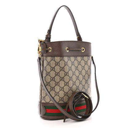Gucci GG Supreme Monogram Web Small Ophidia Bucket Bag Brown 3 of 11