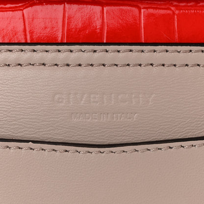 Givenchy Calfskin Crocodile Embossed Mini Mystic Shoulder Bag Red 5 of 8