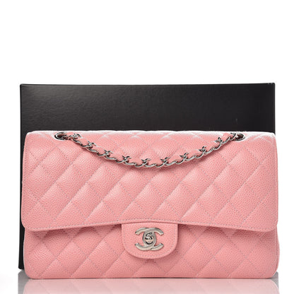 Chanel Caviar Quilted Medium Double Flap Pink 9 of 9