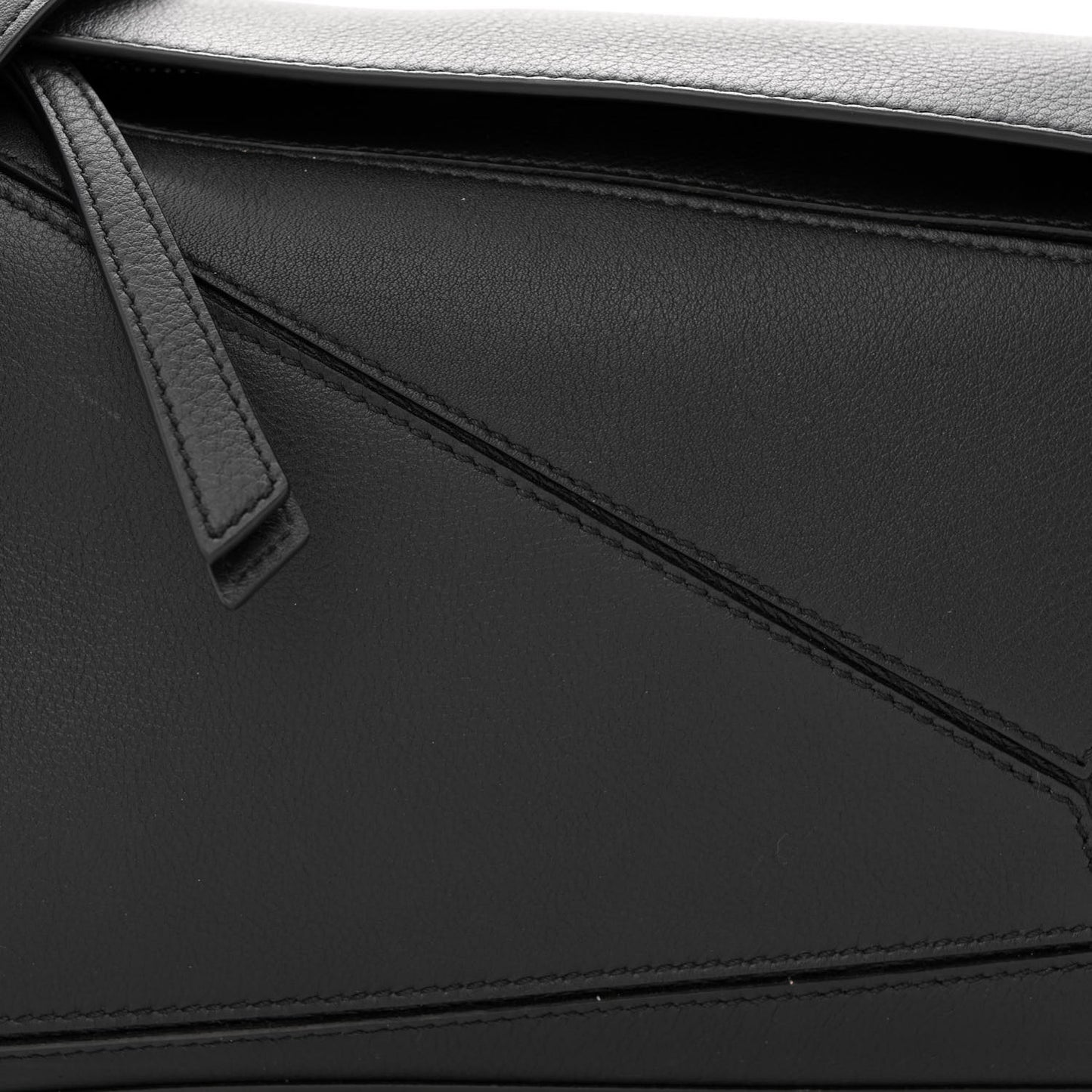 Calfskin Small Puzzle Bag Black