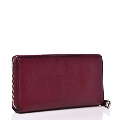 Gucci Pebbled Calfskin Soho Zip Around Wallet Cherry Gloss 2 of 15