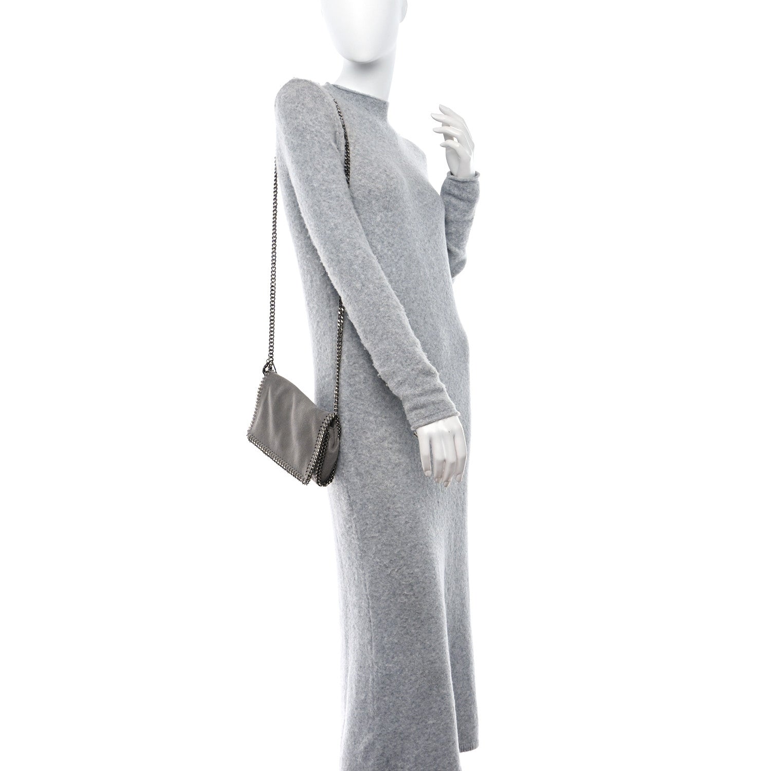 Stella McCartney Shaggy Deer Falabella Crossbody Bag Light Grey 2 of 9