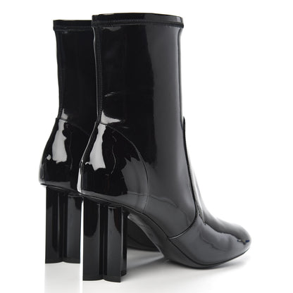 Louis Vuitton Patent Silhouette Ankle Boots 38 Black 4 of 6