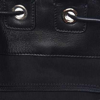 Chanel Lambskin Quilted Drawstring Backpack Black 6 of 14