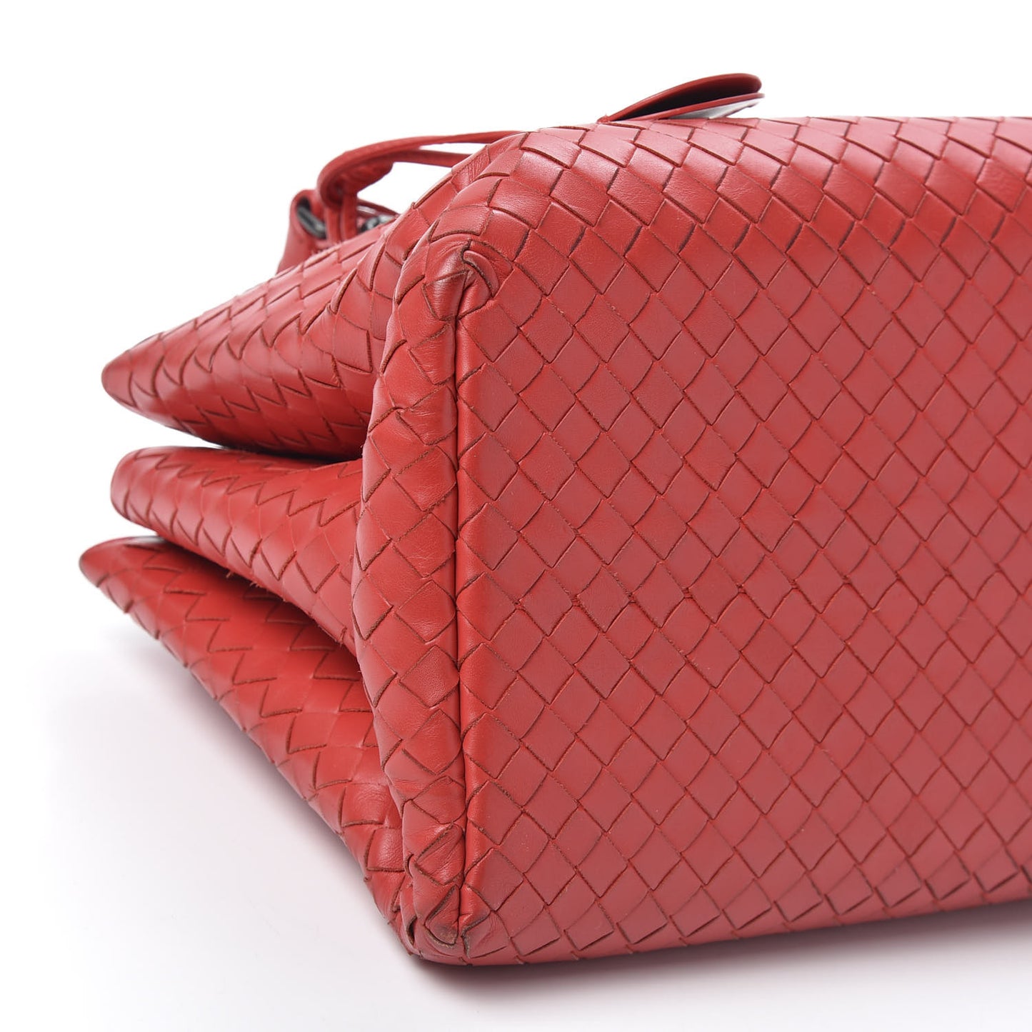 Light Calf Intrecciato Small Roma Fraise