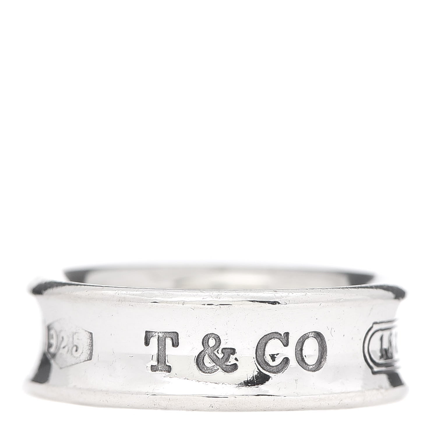 Tiffany Sterling Silver 1837 Band Ring 56 7.5 1 of 5