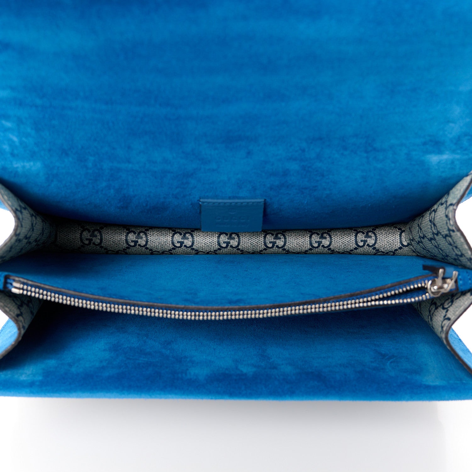 Gucci GG Supreme Monogram Blooms Small Dionysus Shoulder Bag Beige Navy Vintage Blue 5 of 13