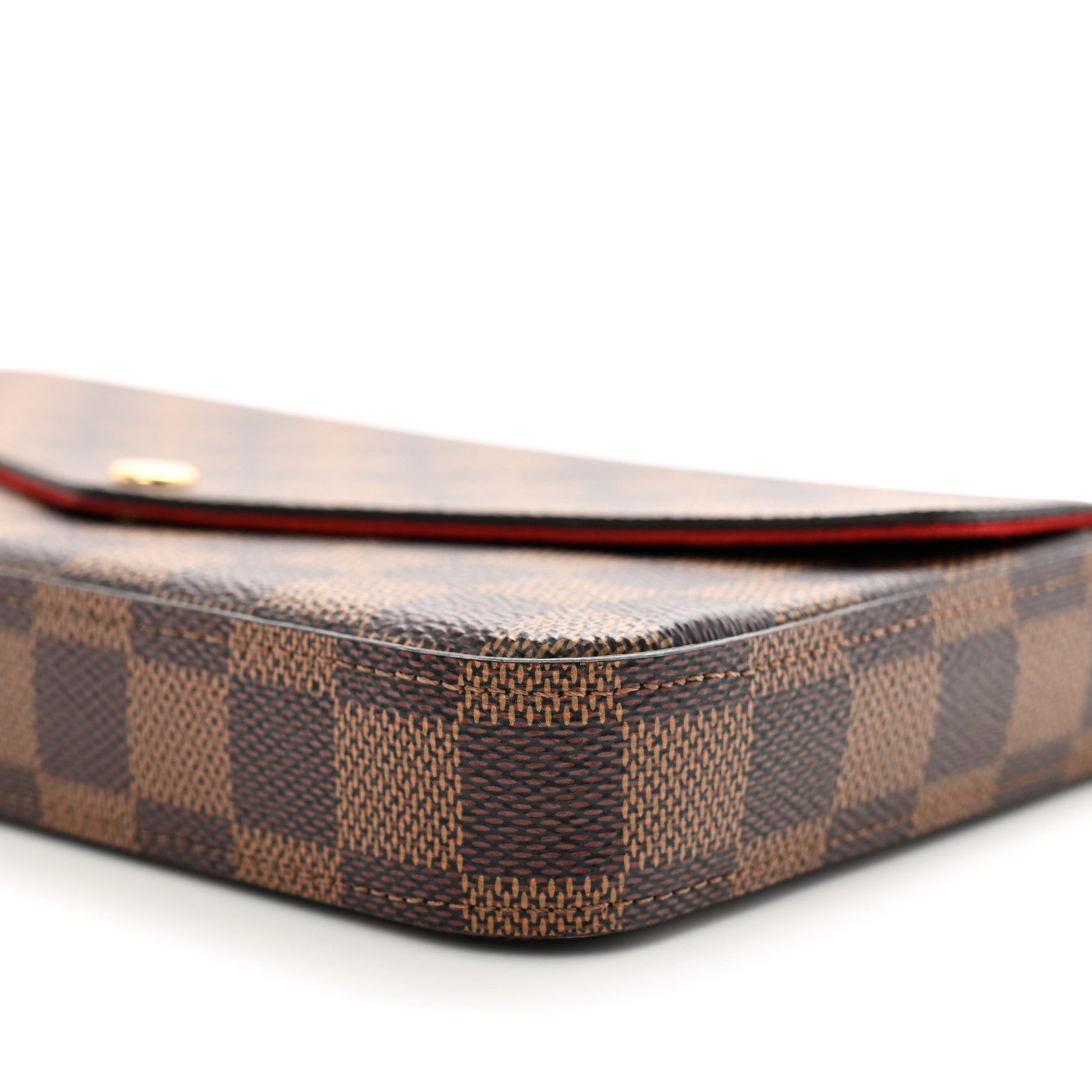 Louis Vuitton Damier Ebene Pochette Felicie Chain Wallet 9 of 10