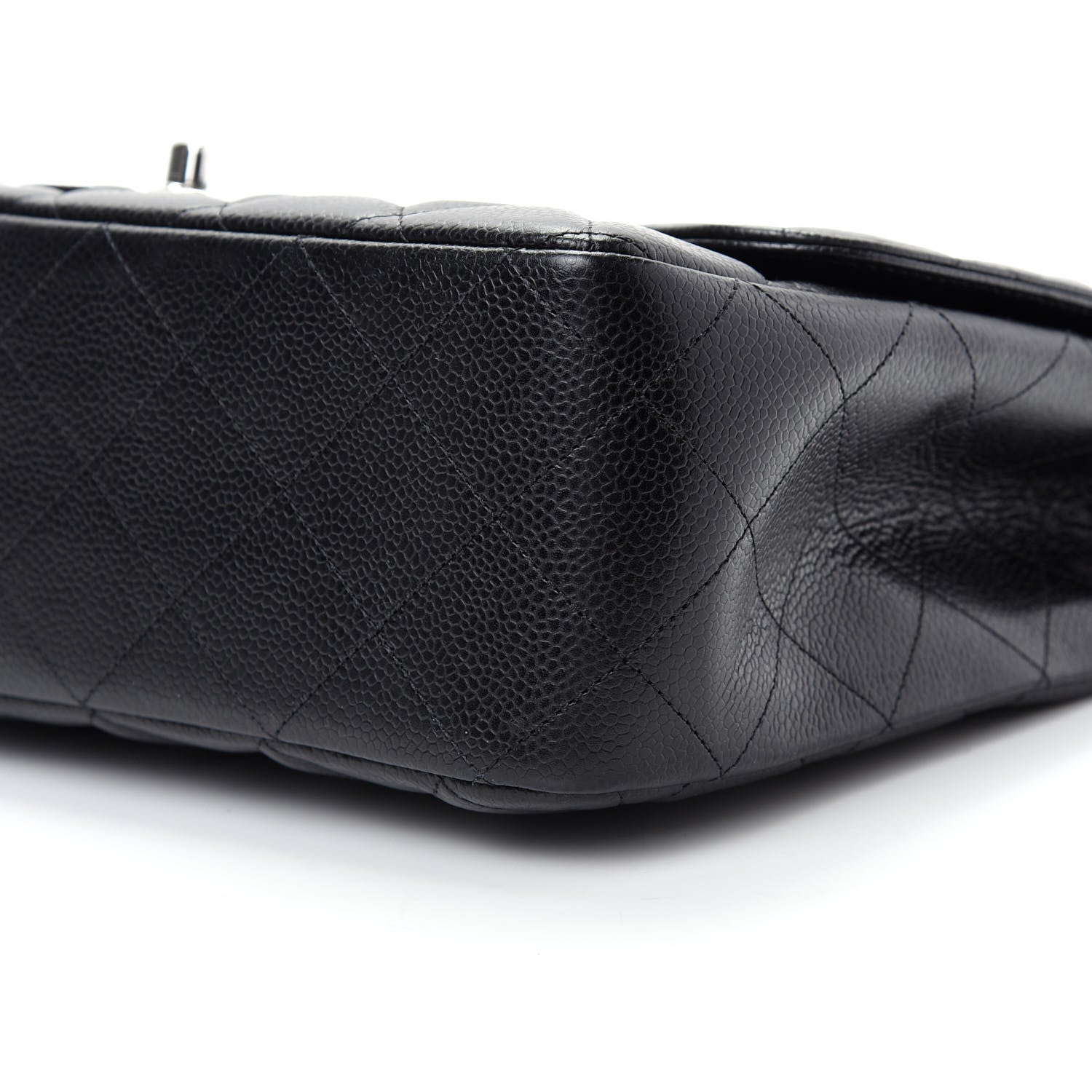 Chanel Caviar Quilted Jumbo Single Flap Black 7 of 9