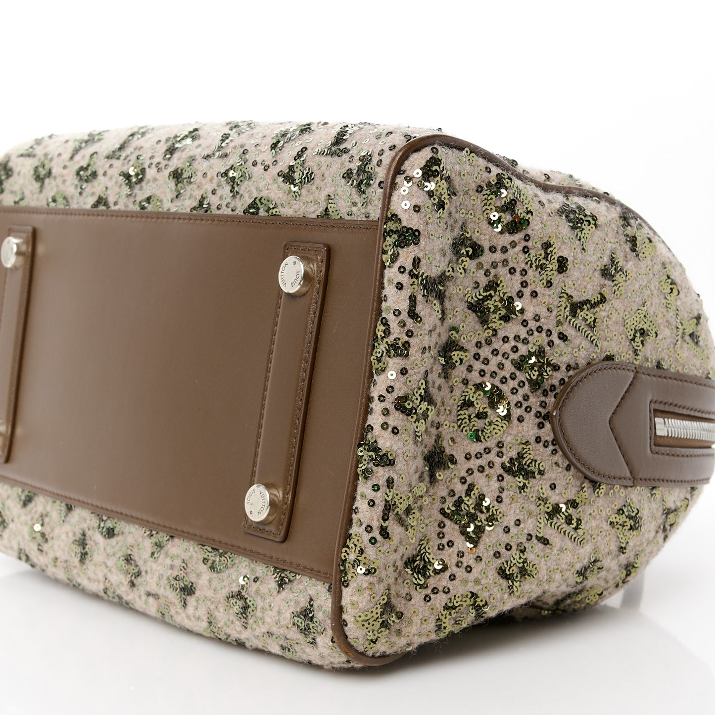 Sequin Monogram Sunshine Express Speedy Kaki