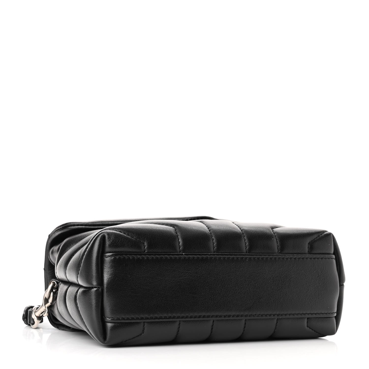 Saint Laurent Calfskin Y Quilted Monogram Toy Loulou Crossbody Bag Black 4 of 10