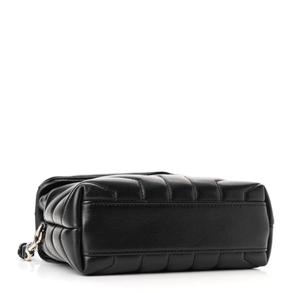 Saint Laurent Calfskin Y Quilted Monogram Toy Loulou Crossbody Bag Black 4 of 10