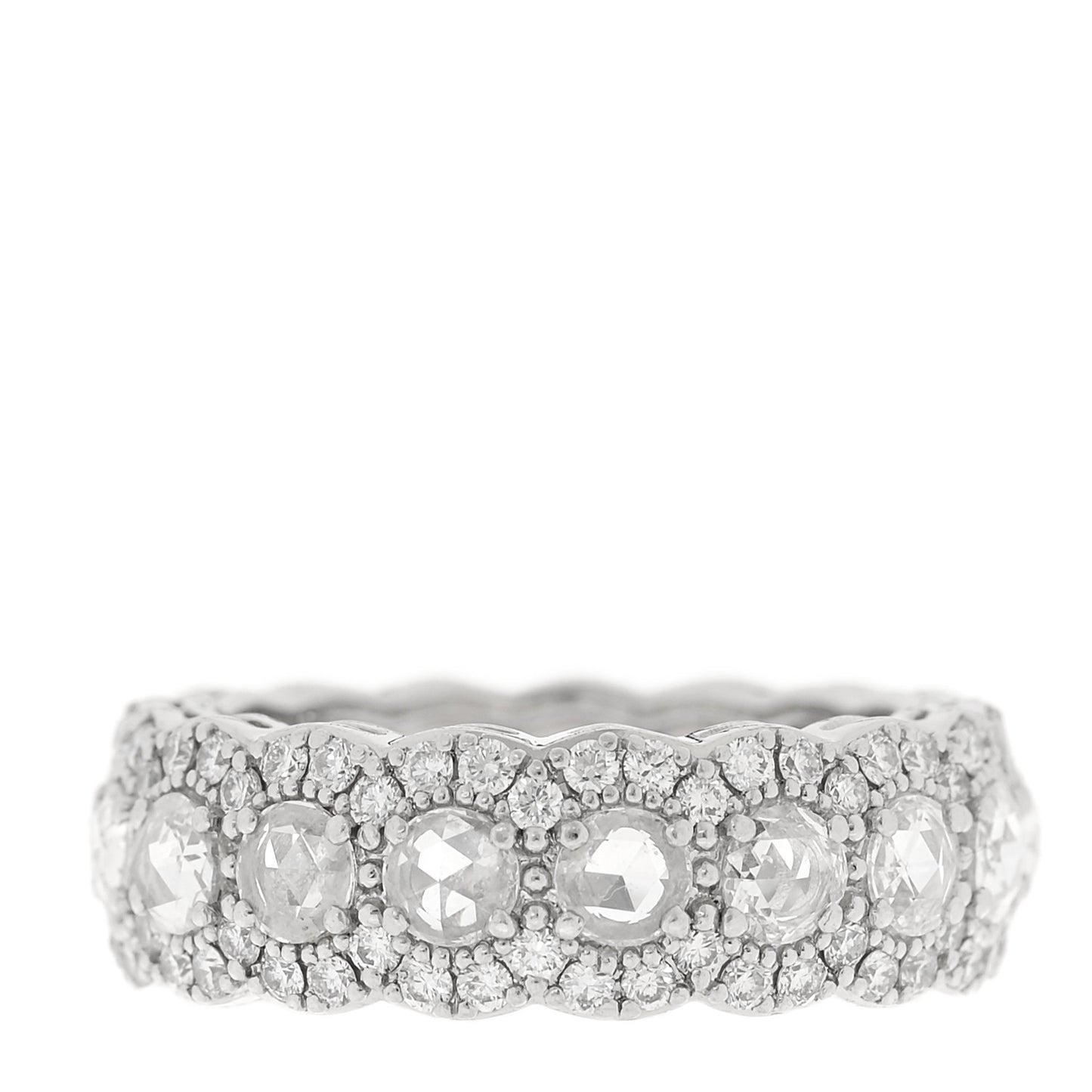 Platinum Diamond Cobblestone Ring 48 4.5