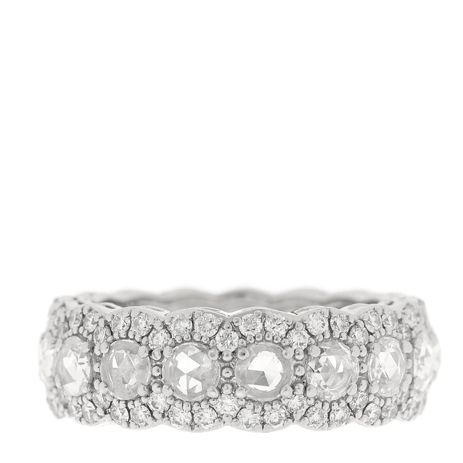 Tiffany Platinum Diamond Cobblestone Ring 48 4.5 3 of 4