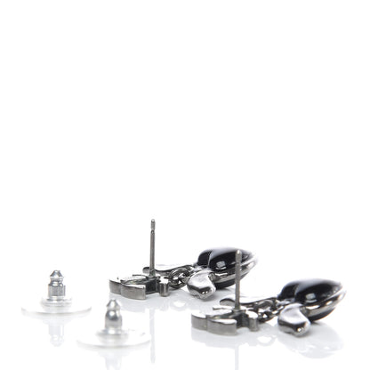 Chanel Crystal Mini Timeless CC Earrings Silver 8 of 10