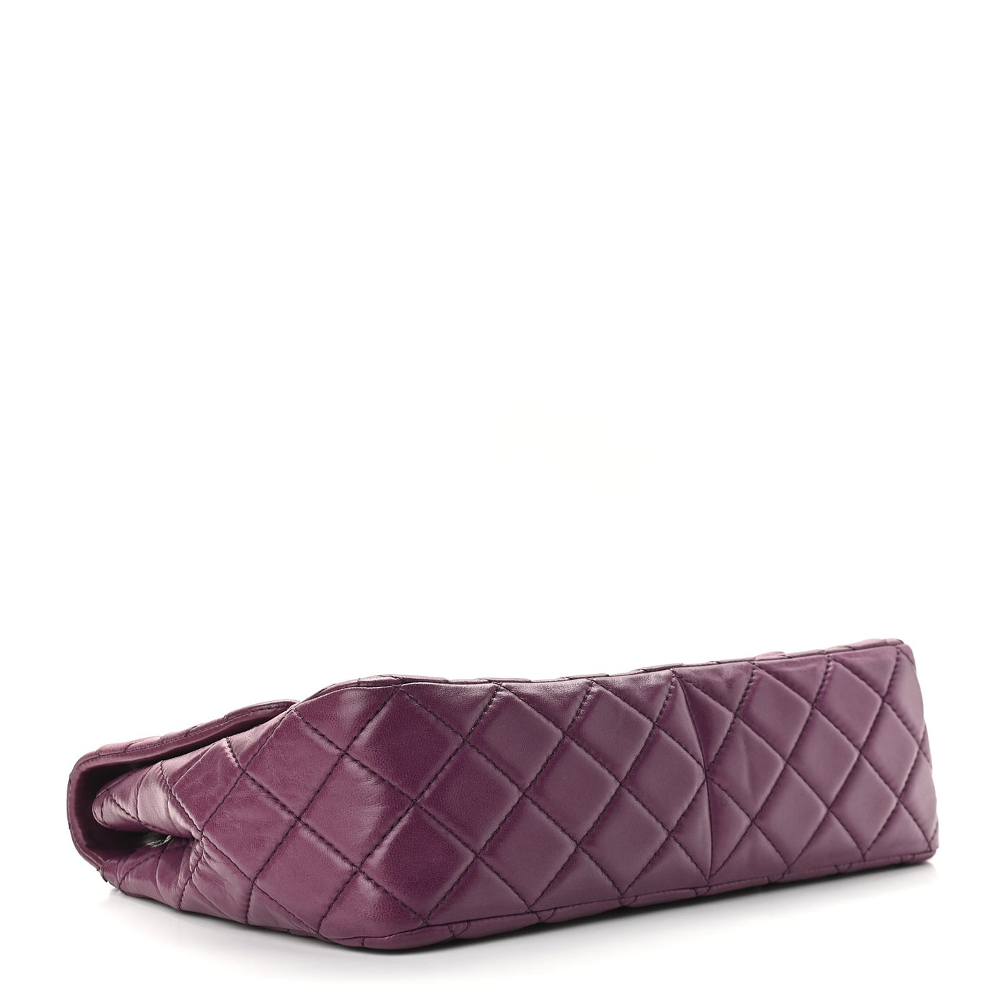 Lambskin Quilted Jumbo Single Flap Purple