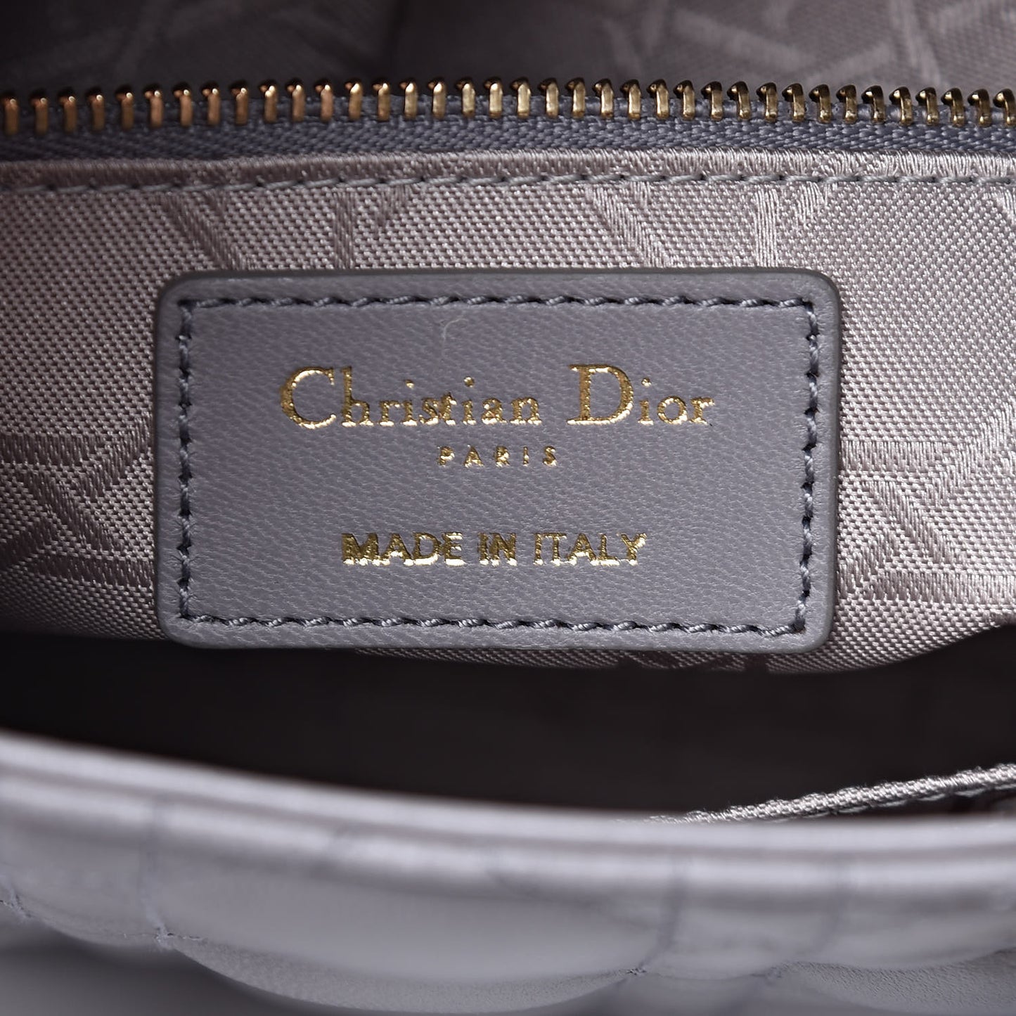 Lambskin Cannage Small My Lady Dior Gris