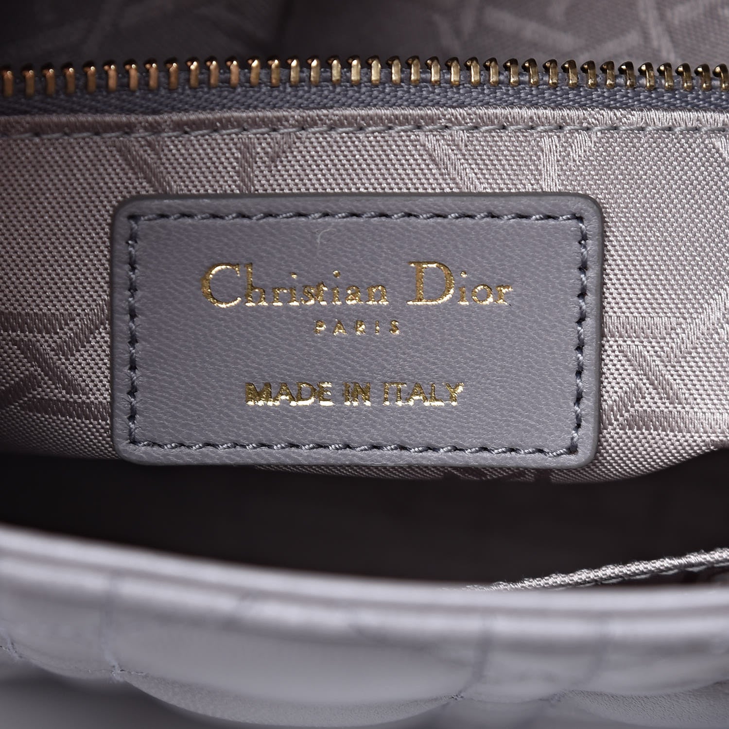 Christian Dior Lambskin Cannage Small My Lady Dior Gris 6 of 9