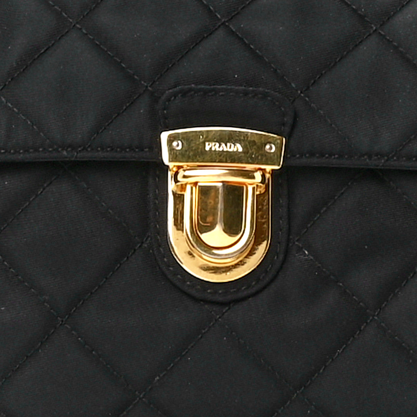 Nylon Tessuto Impuntu Quilted Flap Black