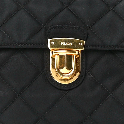 Prada Nylon Tessuto Impuntu Quilted Flap Black 9 of 12