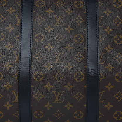 Louis Vuitton Monogram Macassar Keepall Bandouliere 55 12 of 13