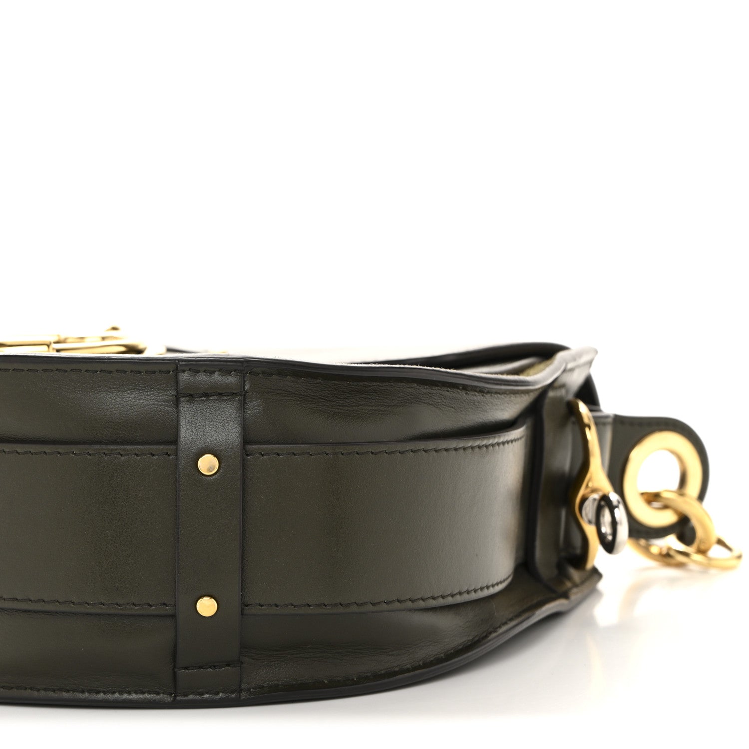 Chloe Calfskin Suede Large Tess Bag Deep Forest 10 of 14