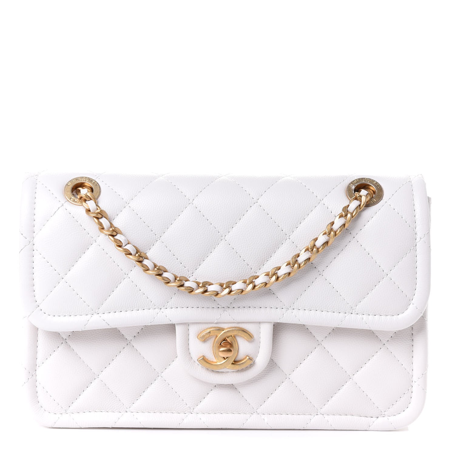 Chanel Caviar Quilted Medium Sweet Classic Flap White 1 of 5