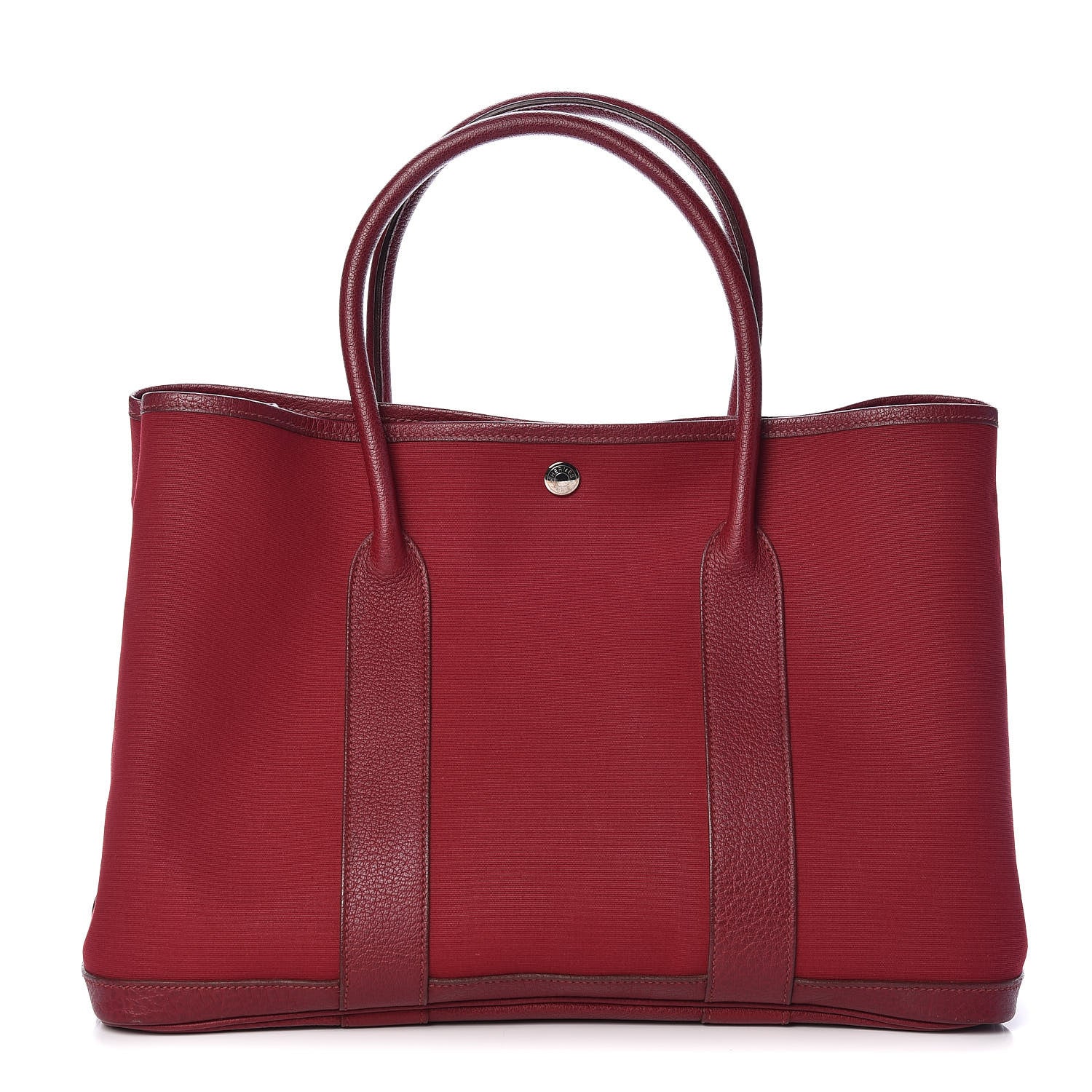 Hermes Buffle Sindhu Toile Garden Party 36 MM Tote Rouge Imperial 1 of 9