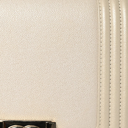 Chanel Iridescent Caviar Mini Boy Flap White 8 of 11