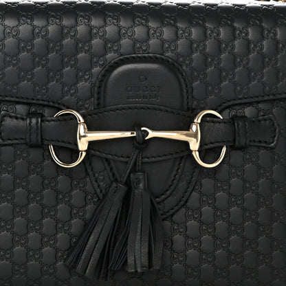 Gucci Microguccissima Medium Emily Chain Shoulder Bag Black 9 of 12