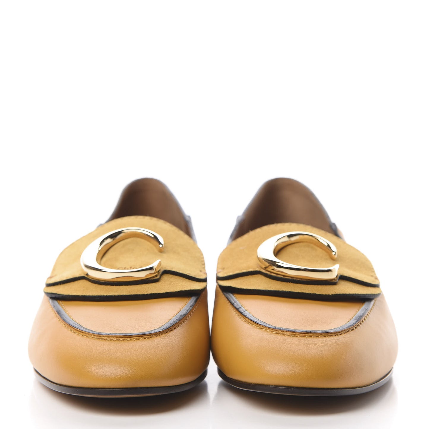 Semi Shiny Calfskin Suede C Loafer 37 Yellow