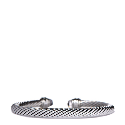 David Yurman Sterling Silver Diamond Amethyst 5mm Cable Classics Princess Bracelet 3 of 5