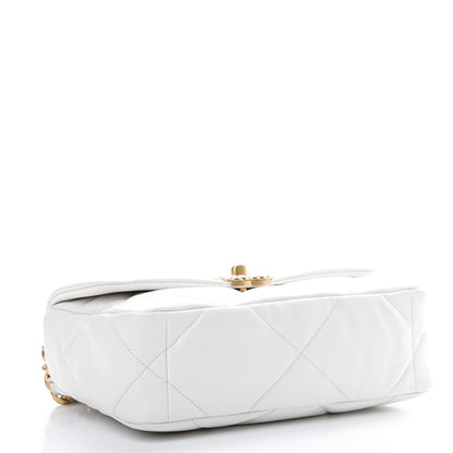 Chanel Goatskin Quilted Medium 19 Flap White 3 of 10
