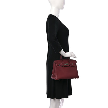 Hermes Togo Birkin 25 Rouge Grenat 2 of 11
