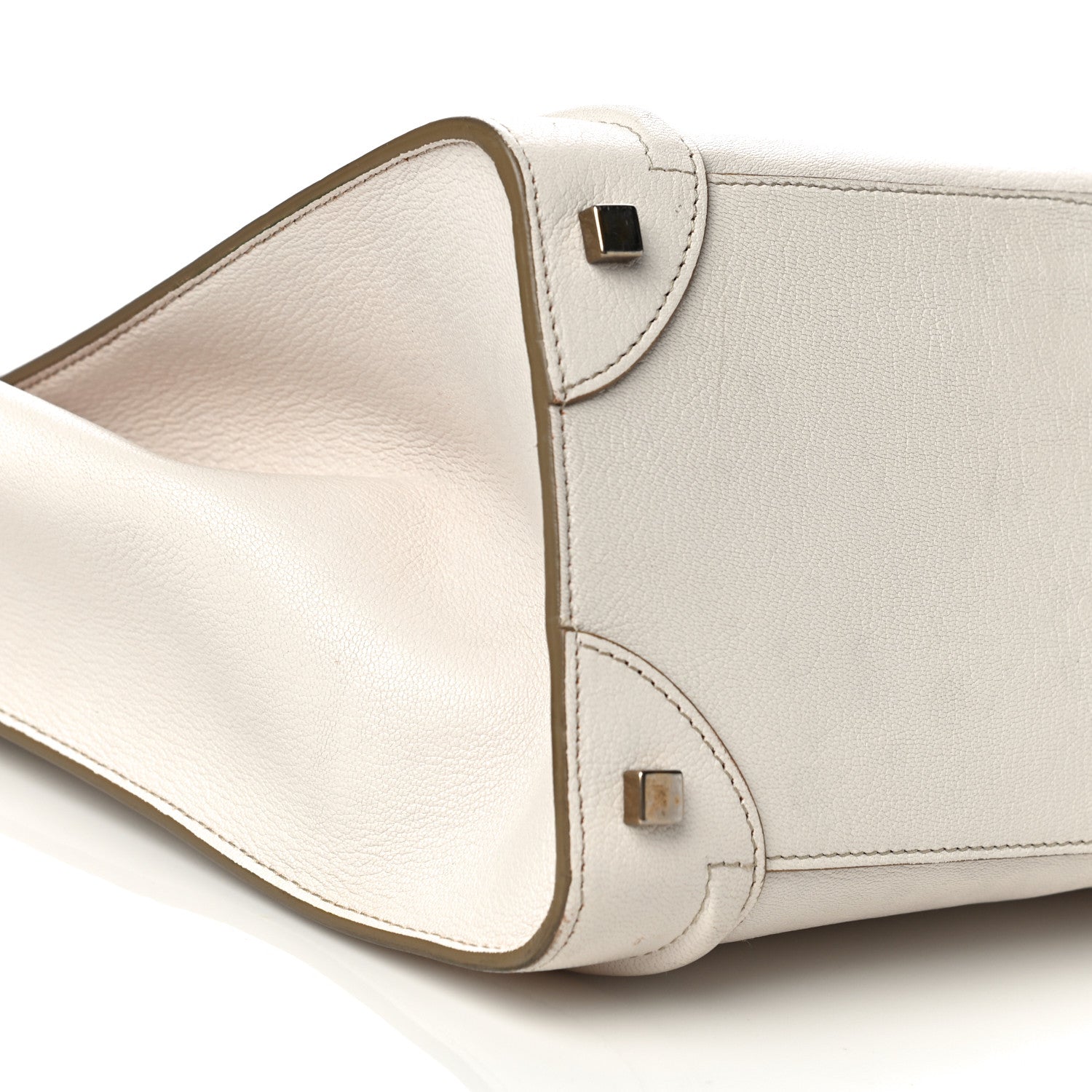 Celine Goatskin Mini Luggage White 8 of 33