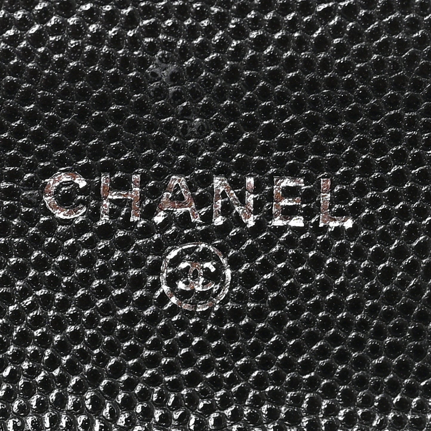 Caviar Chevron Quilted Flap Card Holder Black