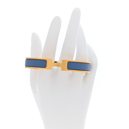 Hermes Matte Enamel Narrow Clic Clac HH Bracelet T6 Bleu Turquin 2 of 5